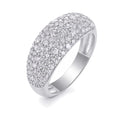 Wide Pave Moissanite Band | 925 Sterling Silver — product view
