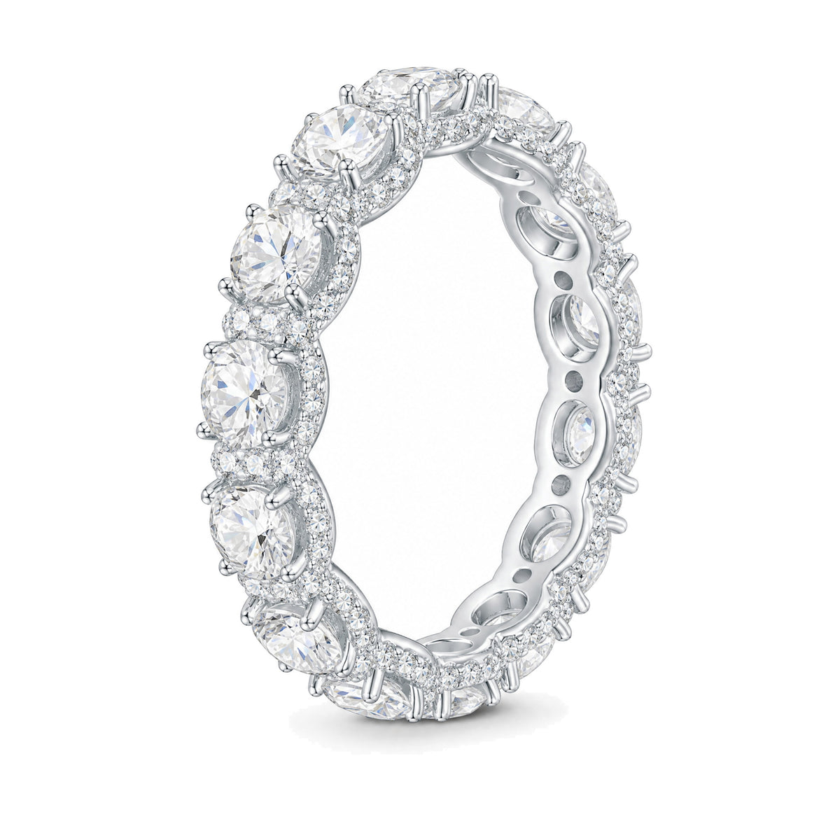 Five-Stone Eternity Moissanite Ring | 925 Sterling Silver — product view