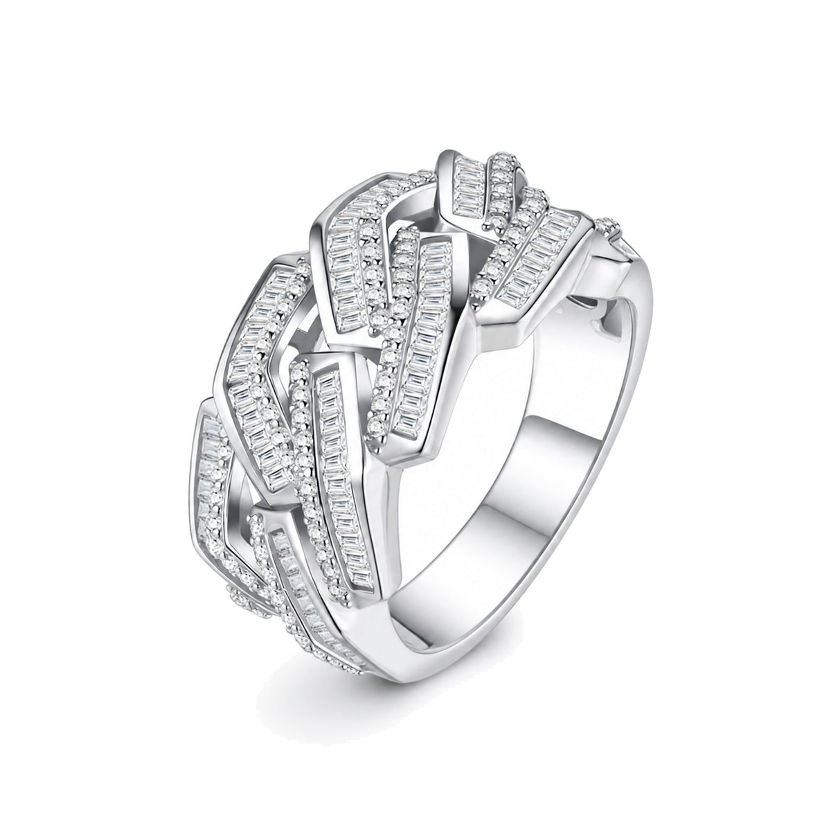 Men's Signet Moissanite Ring | 925 Sterling Silver — product view