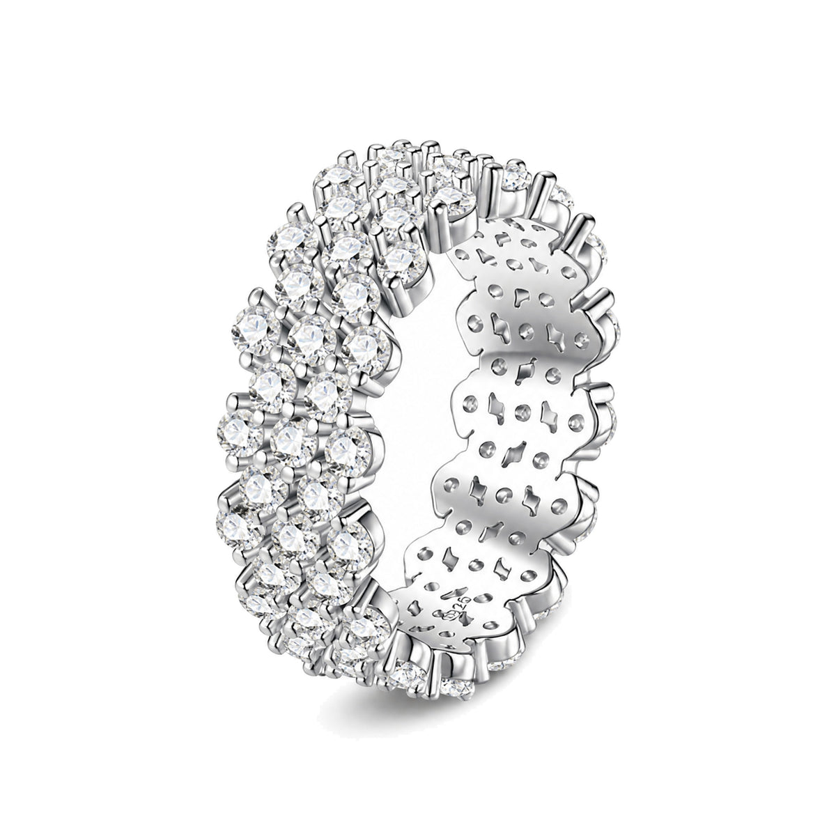 Round Solitaire Moissanite Ring | 925 Sterling Silver — product view