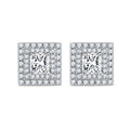 Round Moissanite Stud Earrings | 925 Silver — product view