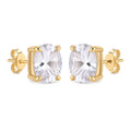 Oval Moissanite Studs, 18K Gold Plated | 925 Silver — product view