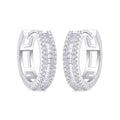 Double-Row Moissanite Hoop Earrings | 925 Silver — product view