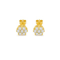 Petite Moissanite Studs, 18K Gold Plated | 925 Silver — product view