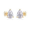 Pear Moissanite Drop Earrings | 925 Silver — product view