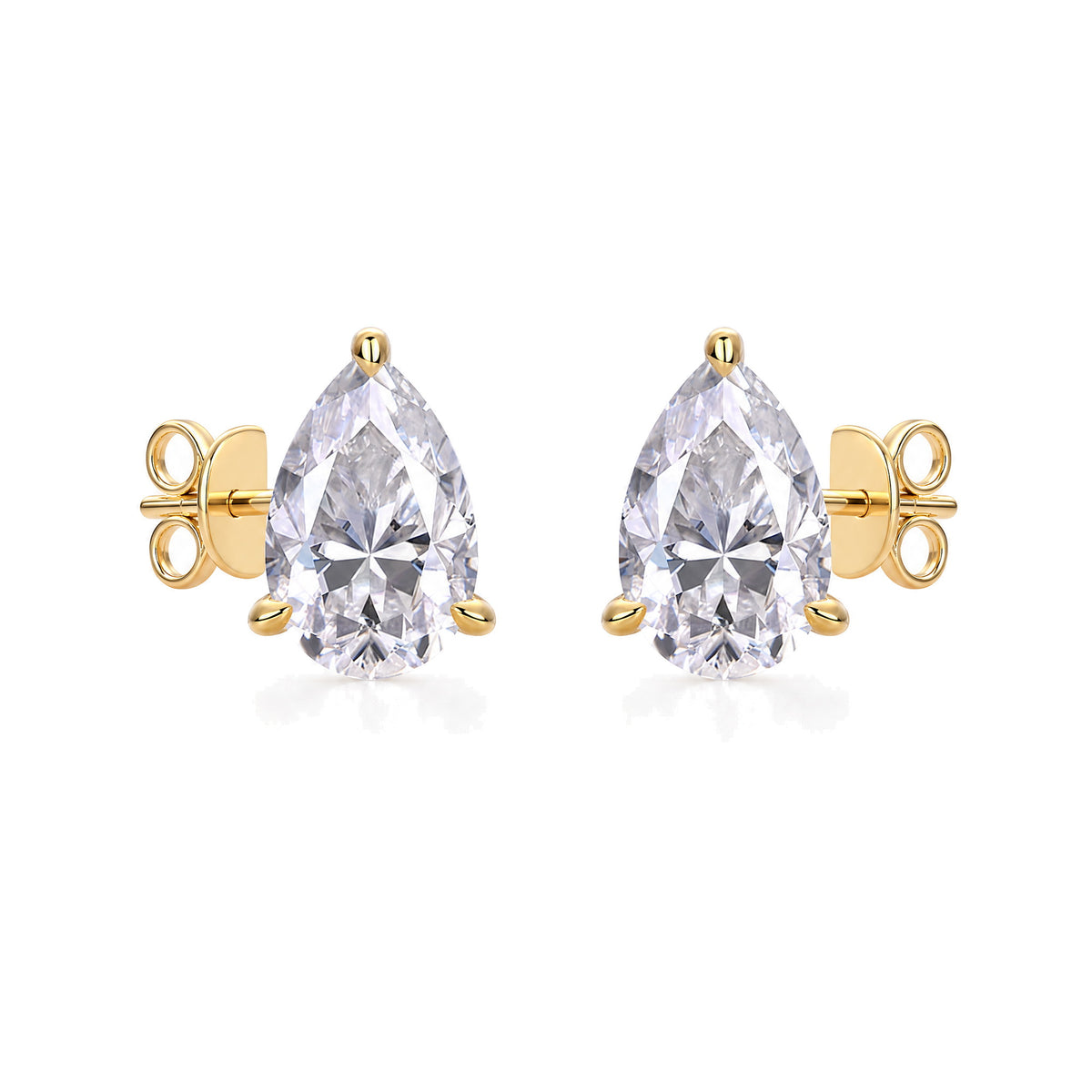 Pear Moissanite Drop Earrings | 925 Silver — product view