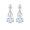 Gourd Motif Moissanite Studs | 925 Sterling Silver — product view