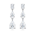 Teardrop Moissanite Drop Earrings | 925 Sterling Silver — product view