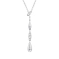 Teardrop Tassel Moissanite Necklace | 925 Silver — product view