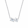 Geometric Moissanite Necklace | 925 Sterling Silver — product view