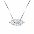 Evil Eye Moissanite Necklace | 925 Sterling Silver — product view