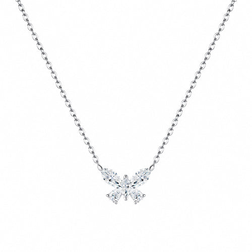 Butterfly Moissanite Necklace | 925 Silver — product view