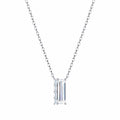 Square Moissanite Necklace | 925 Sterling Silver — product view