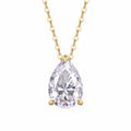 Pear Moissanite Pendant, 18K Gold Plated | 925 Silver — product view