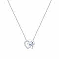 Heart Moissanite Pendant Necklace | 925 Sterling Silver — product view