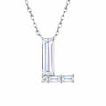 Initial L Moissanite Necklace | 925 Sterling Silver — product view