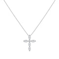 Marquise Cross Moissanite Necklace | 925 Sterling Silver — product view