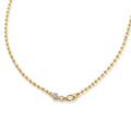 Layered Solitaire Moissanite Necklace, 45cm | 925 Silver — product view