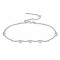 Floral Button Moissanite Bracelet | 925 Sterling Silver — product view