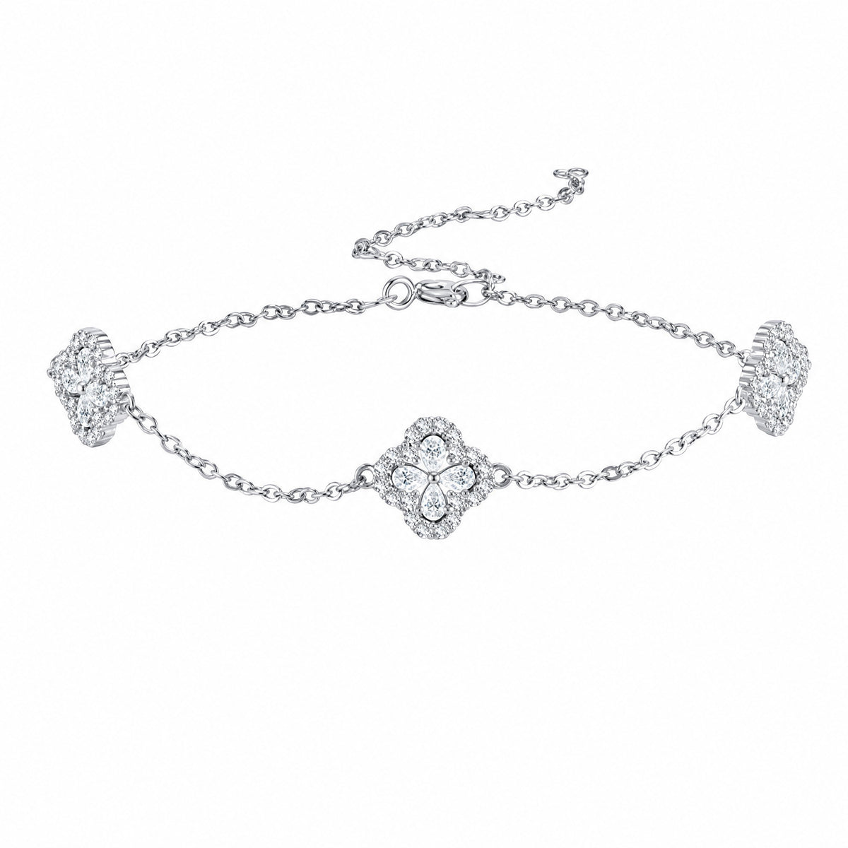 Stacking Moissanite Bracelet Set | 925 Sterling Silver — product view