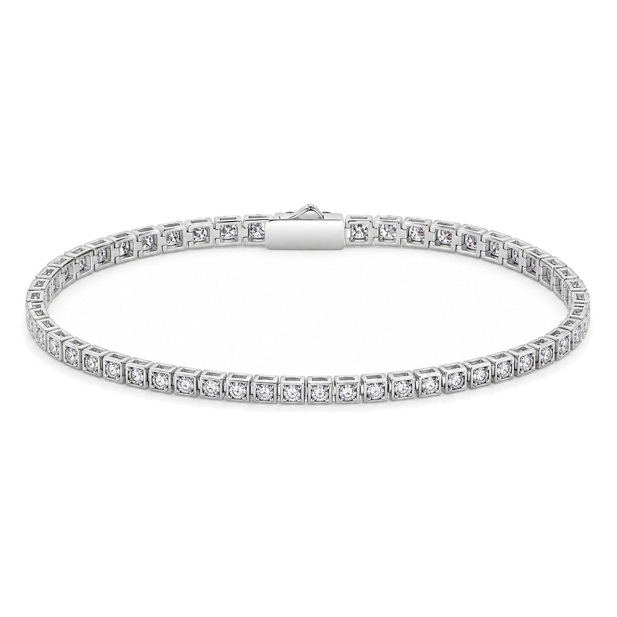 Tennis Bracelet, Moissanite | 925 Sterling Silver — product view