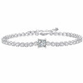 Square-Cut Moissanite Bracelet | 925 Sterling Silver — product view