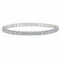 Elastic Tennis Bracelet, Moissanite | 925 Silver — product view