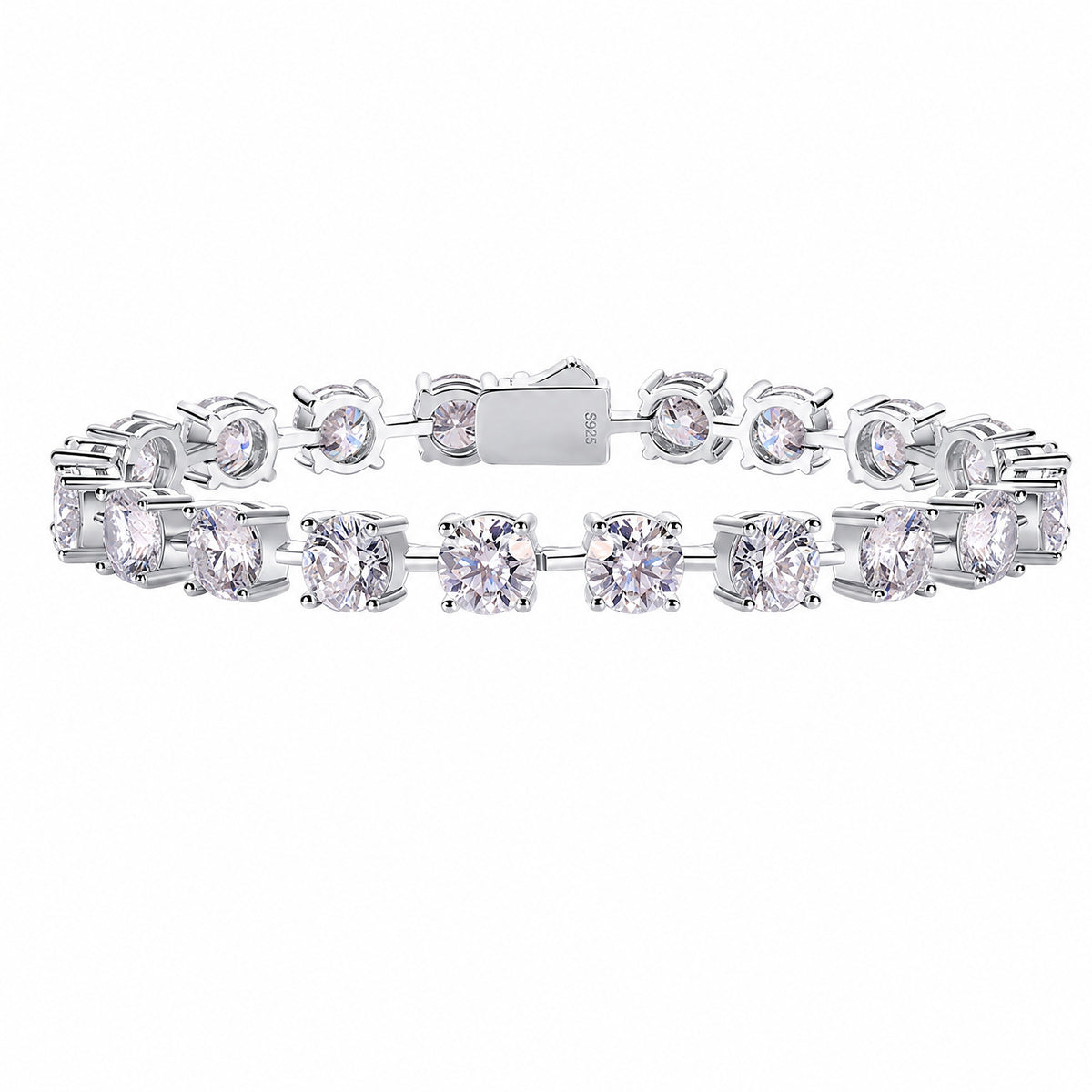 Unisex Tennis Bracelet, Moissanite | 925 Silver — product view