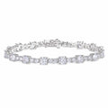 Double-Clasp Tennis Bracelet, Moissanite | 925 Silver — product view