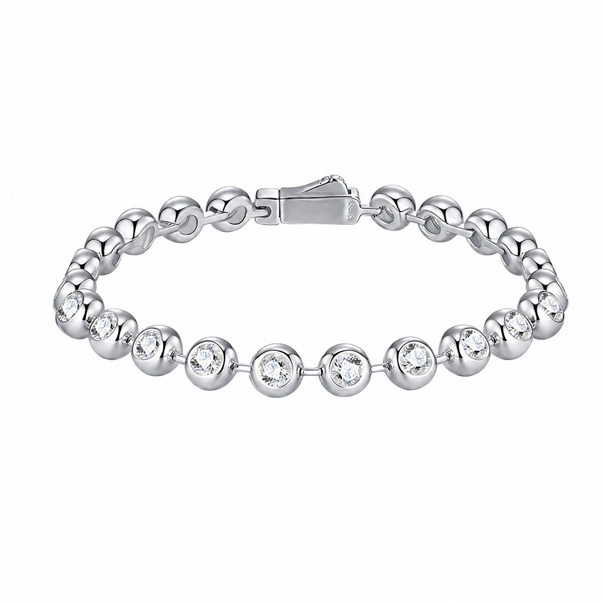 Bubble Tennis Bracelet, Moissanite | 925 Sterling Silver — product view
