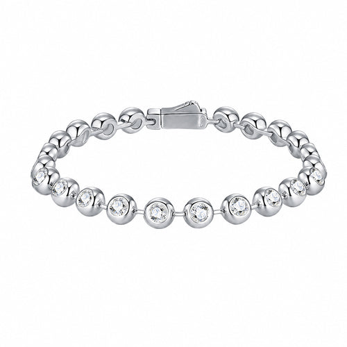 Bubble Tennis Bracelet, Moissanite | 925 Sterling Silver — product view