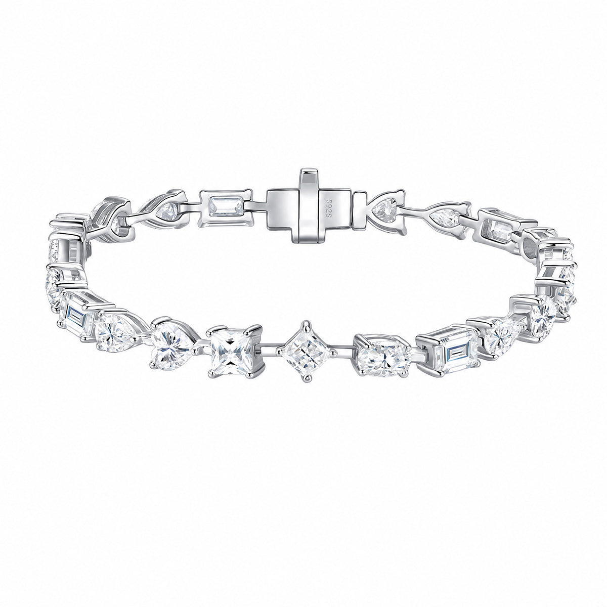 Pear-Cut Tennis Bracelet, Moissanite | 925 Silver — product view