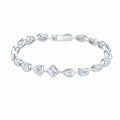Geometric Tennis Bracelet, Moissanite | 925 Silver — product view