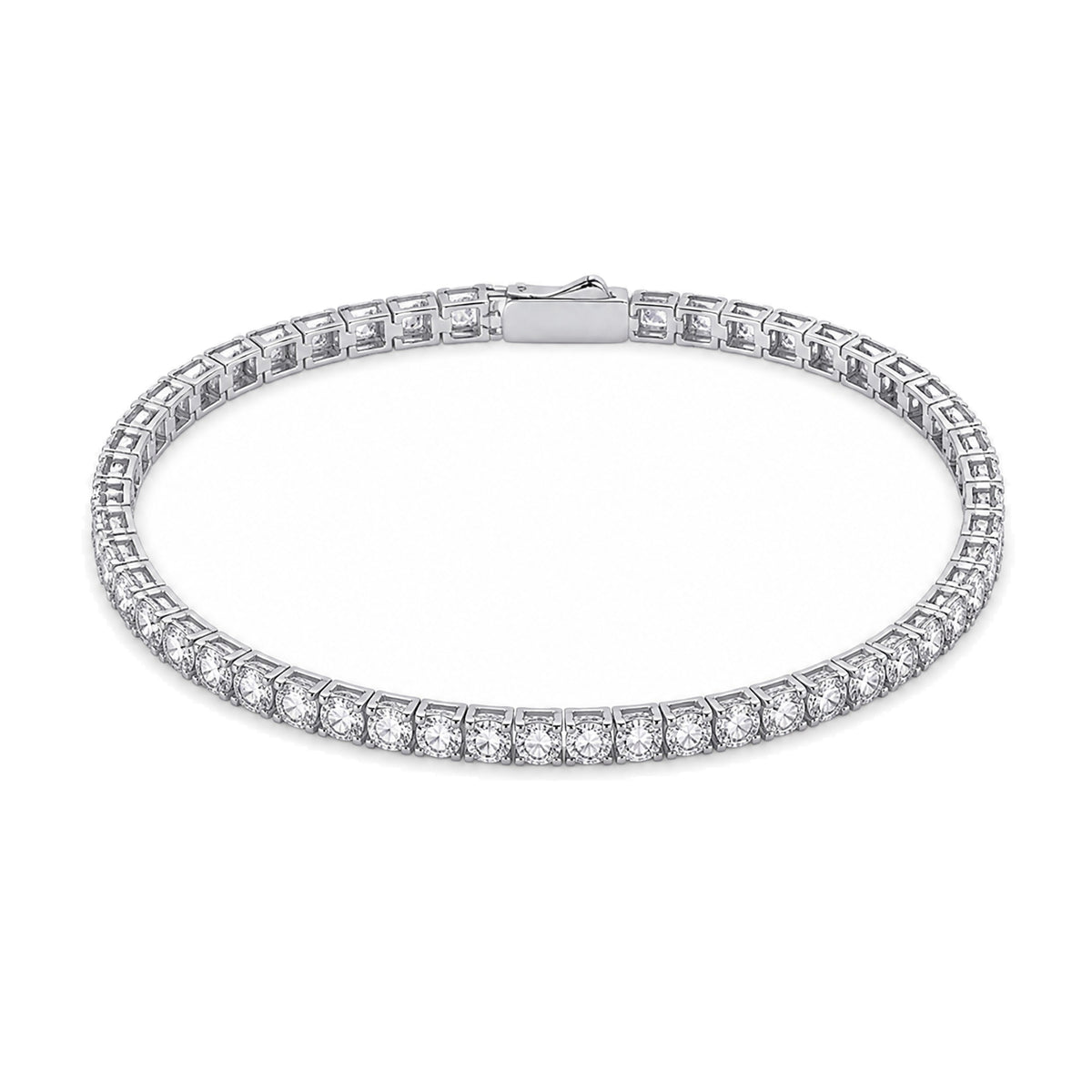 Single-Row Tennis Bracelet, Moissanite | 925 Silver — product view