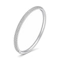 Sculptural Open Moissanite Bangle | 925 Sterling Silver — product view