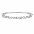 Geometric Moissanite Bangle | 925 Sterling Silver — product view