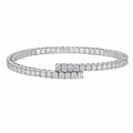 Statement Moissanite Bangle | 925 Sterling Silver — product view