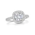 Adjustable Sugar-Cube Moissanite Ring | 925 Sterling Silver — product view