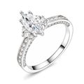 Marquise Moissanite Ring, 1ct | 925 Sterling Silver — product view