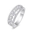 Openwork Solitaire Moissanite Ring | 925 Sterling Silver — product view