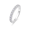 Half-Eternity Stacking Ring, Moissanite | 925 Sterling Silver — product view