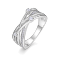 Geometric Openwork Moissanite Ring | 925 Sterling Silver — product view