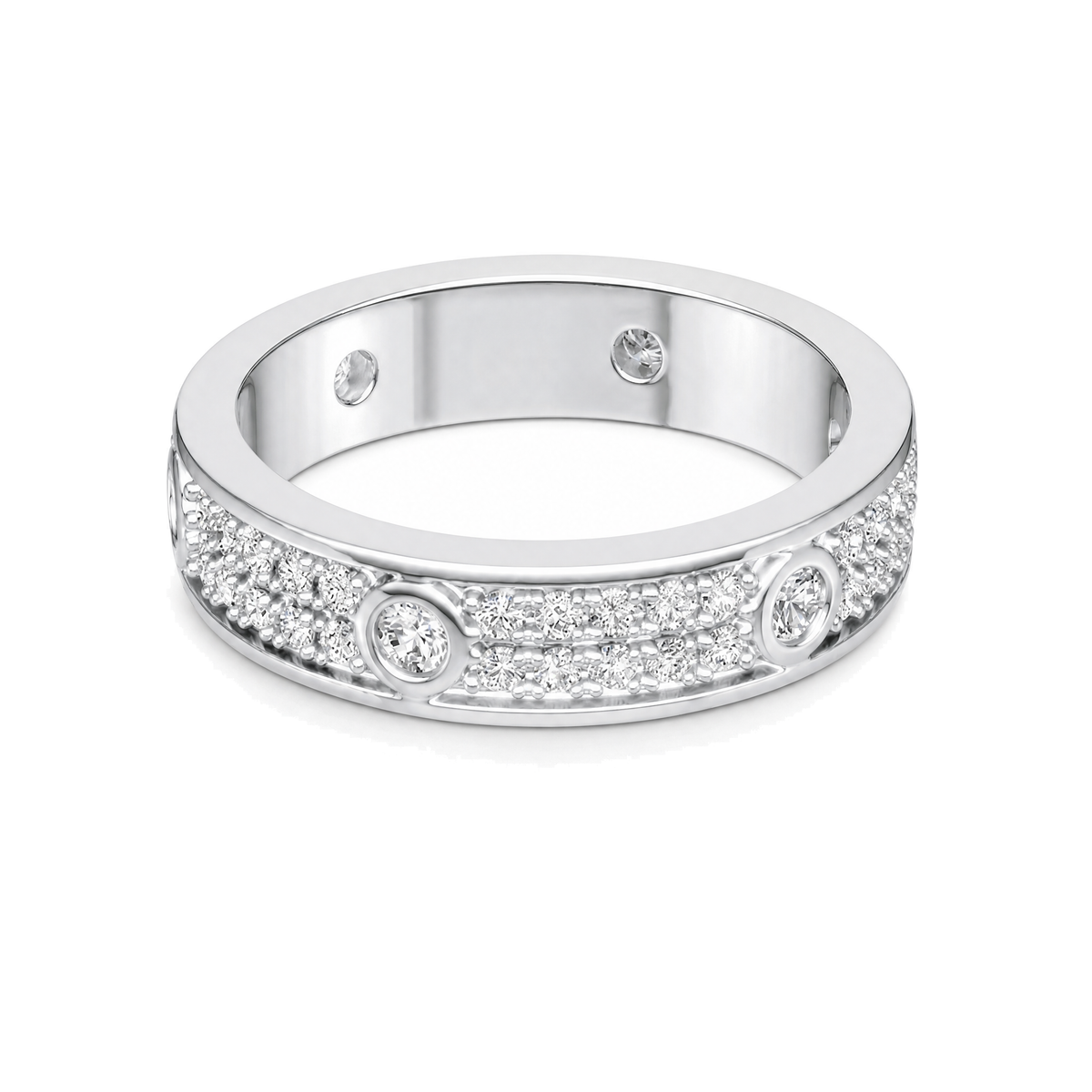Hearts & Arrows Moissanite Ring | 925 Sterling Silver — product view