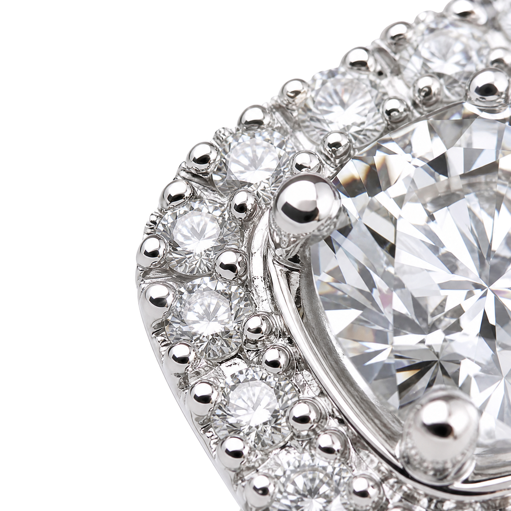 Adjustable Sugar-Cube Moissanite Ring | 925 Sterling Silver — close-up detail