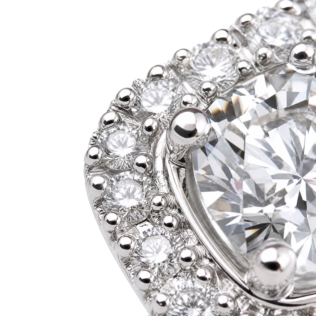 Adjustable Sugar-Cube Moissanite Ring | 925 Sterling Silver — close-up detail
