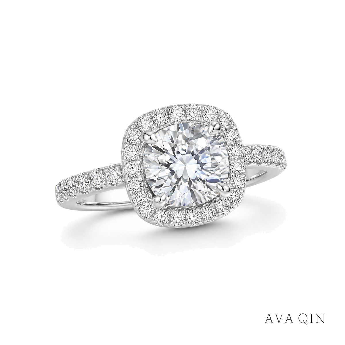 Adjustable Sugar-Cube Moissanite Ring | 925 Sterling Silver — product view