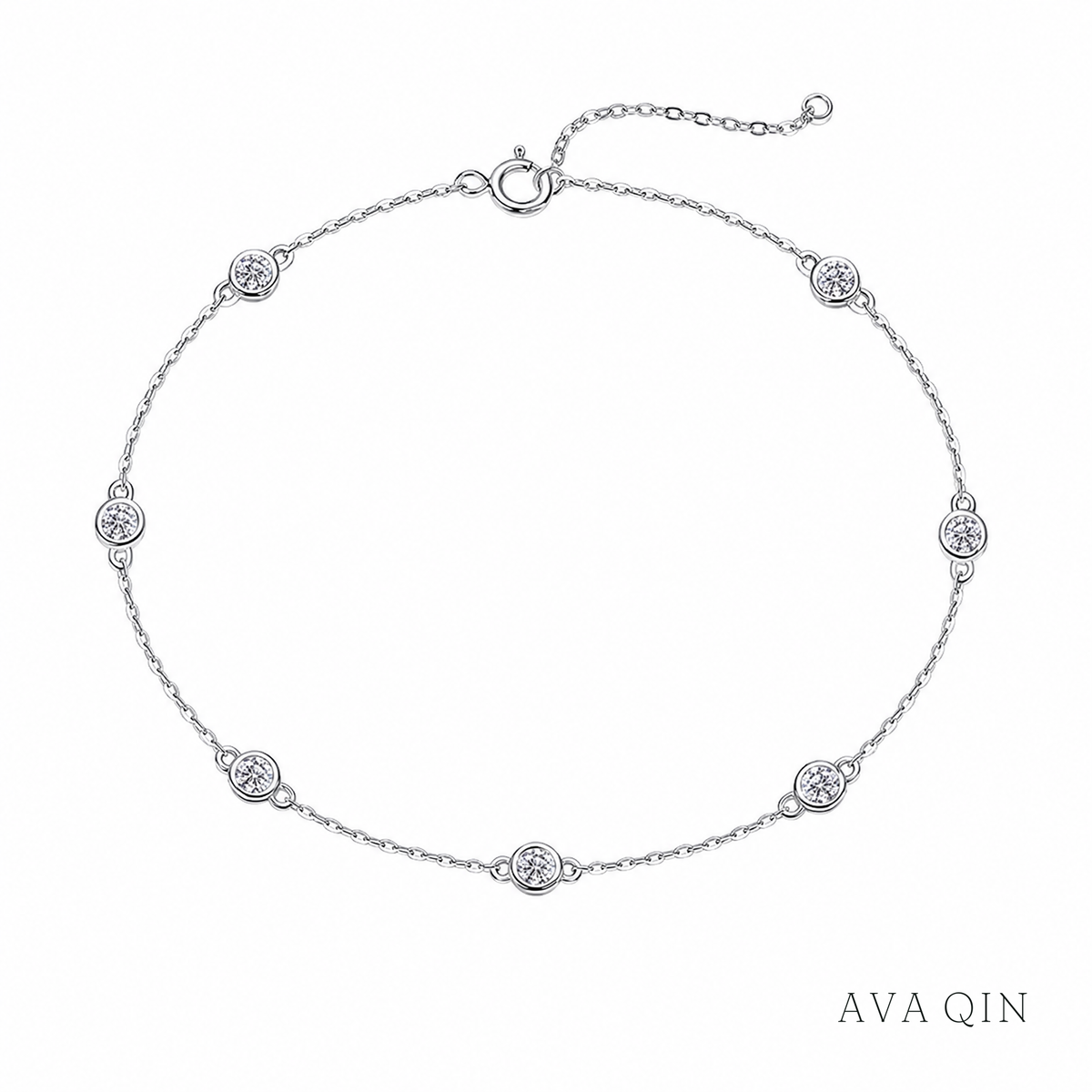 Bubble Moissanite Bracelet | 925 Sterling Silver — product view